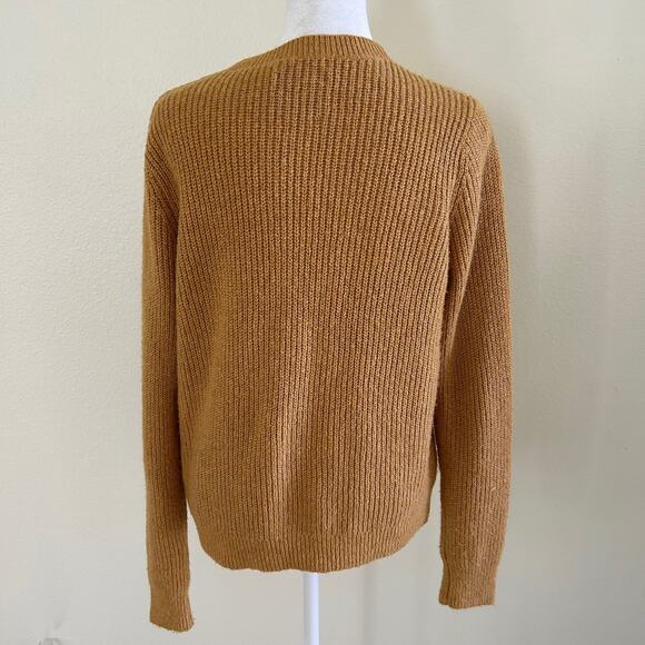 Abercrombie & Fitch Faux Wrap Sweater SZM Gold/Mustard Long Sleeve - Picture 2 of 11